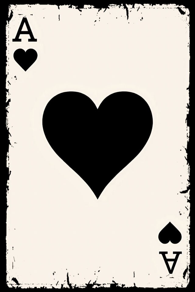 İskambil Kağıdı Retro Ahşap Tablo Görselli Poster (20x30)