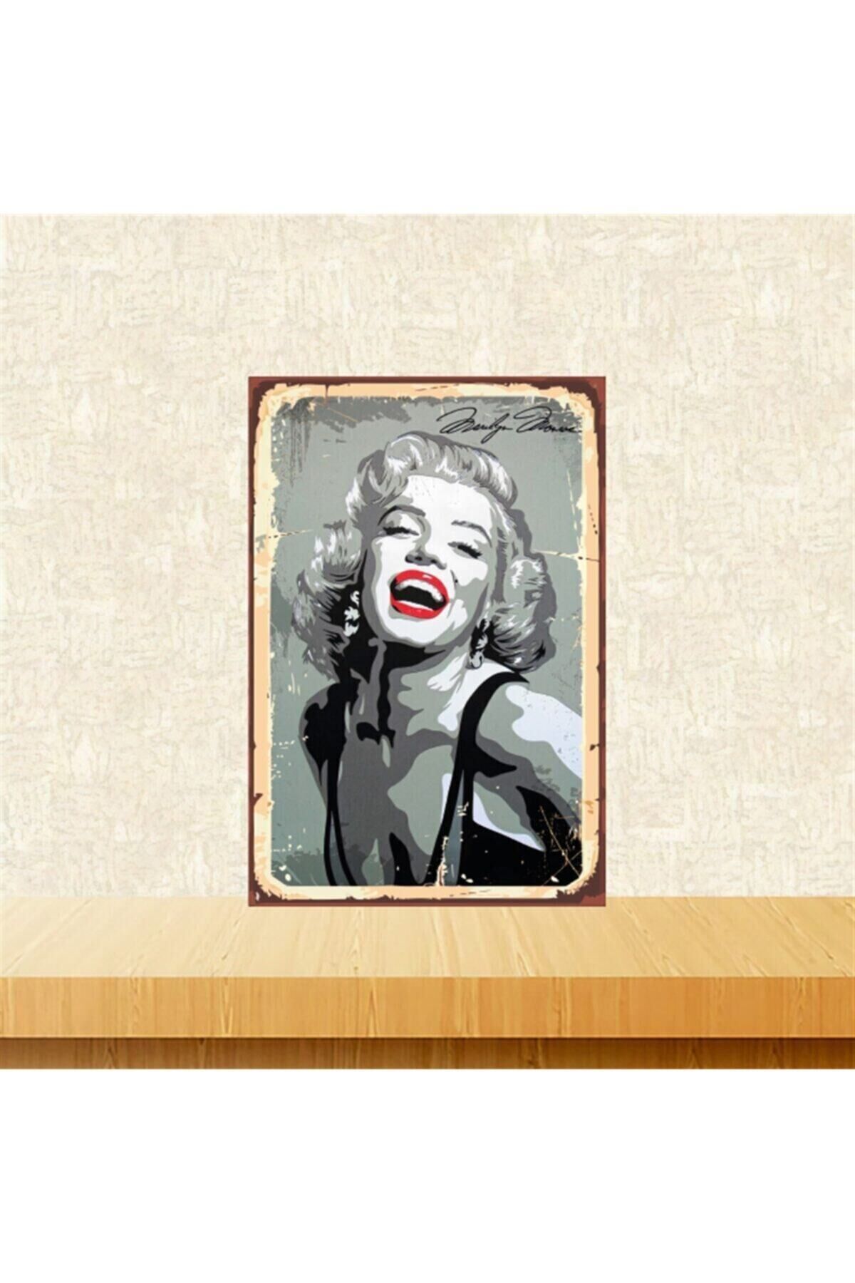 Marilyn Monroe Siyah Beyaz 20-30 Cm Retro Ahşap Tablo Tkfx4674