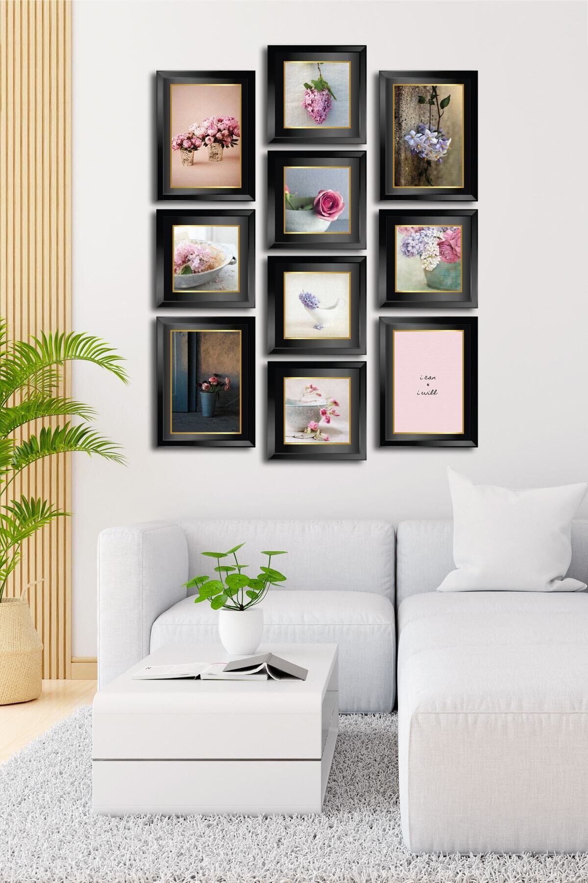 10 Parçalı Çerçeve Görünümlü Mdf Tablo Seti Flm181