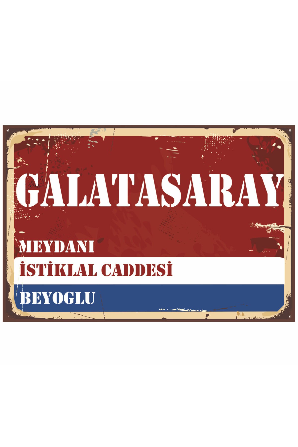 meydan istiklal caddesi beyoğlu istanbul sokak talelası retro ahşap poster
