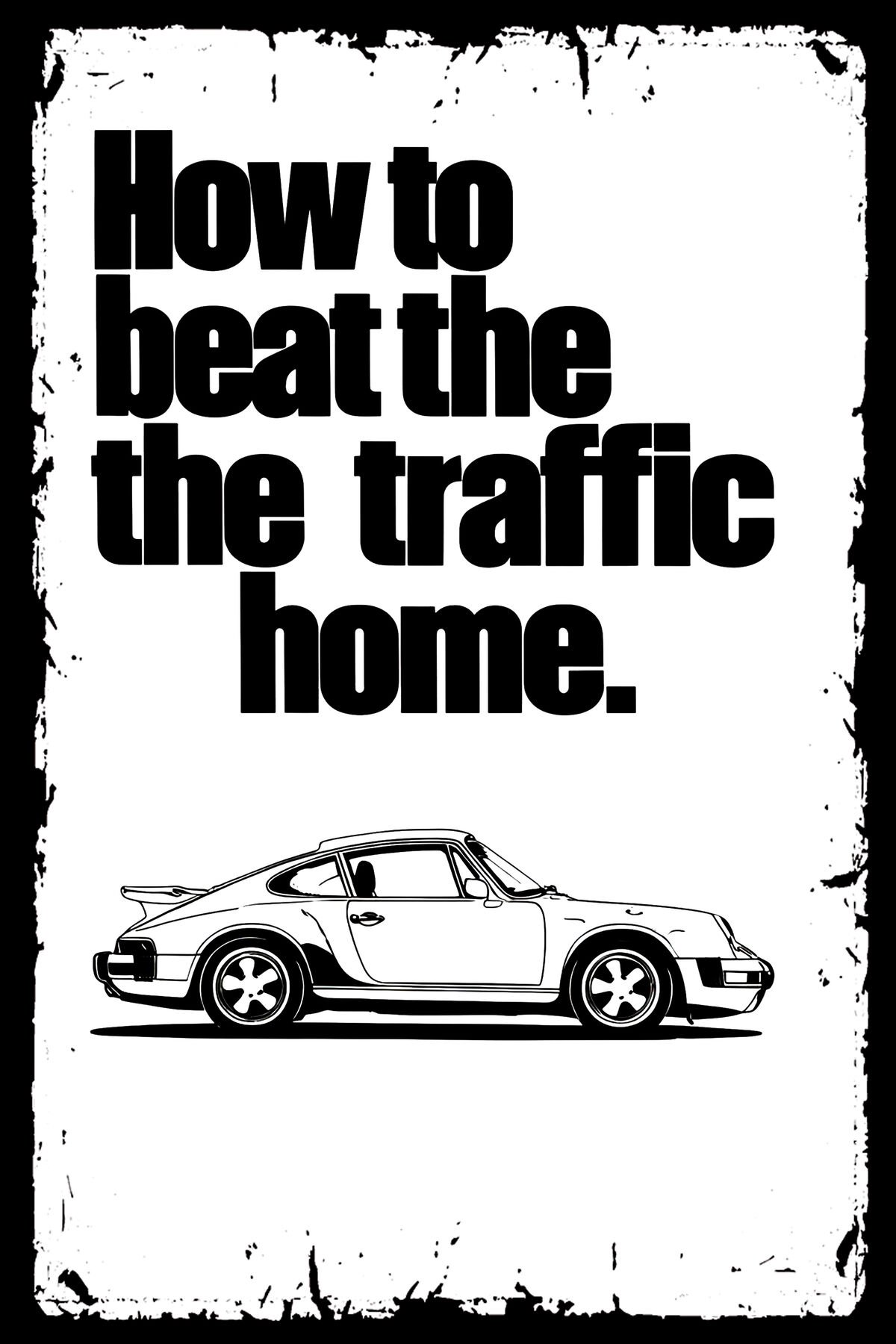 Araba Retro Ahşap Dekorasyon Poster, Tablo (20x30) cm