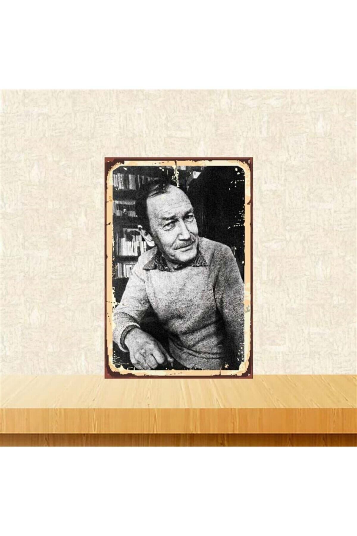 Turgut Uyar 20-30 cm Retro Ahşap Poster Tkfx4087