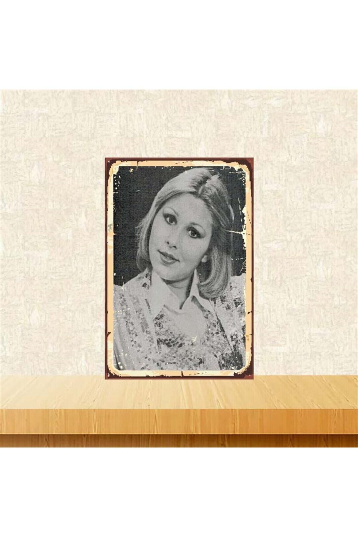 Nilüfer 20-30 cm Retro Ahşap Poster Tkfx3860