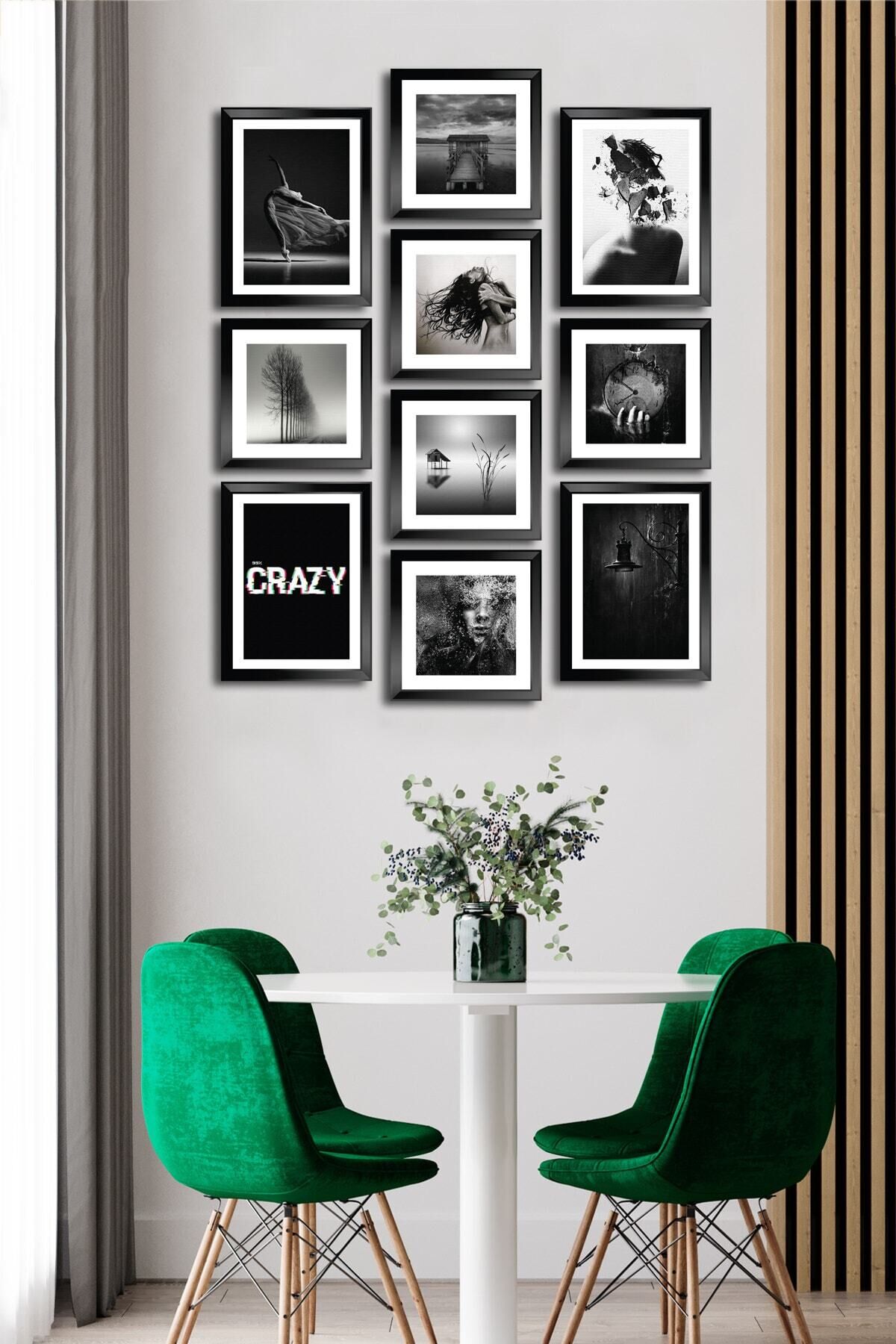 10 Parçalı Çerçeve Görünümlü Mdf Tablo Seti Flm169