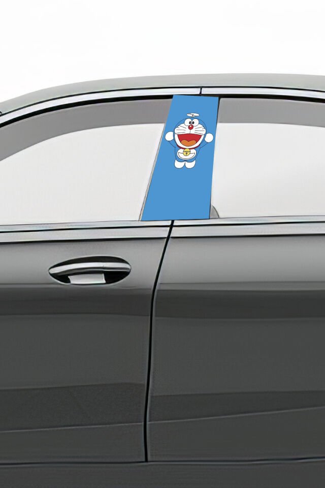 Araç Kapı Direk Kaplama Folyosu Desenli (Sağ Sol Takım) (2 Adet) - 22x50 Cm