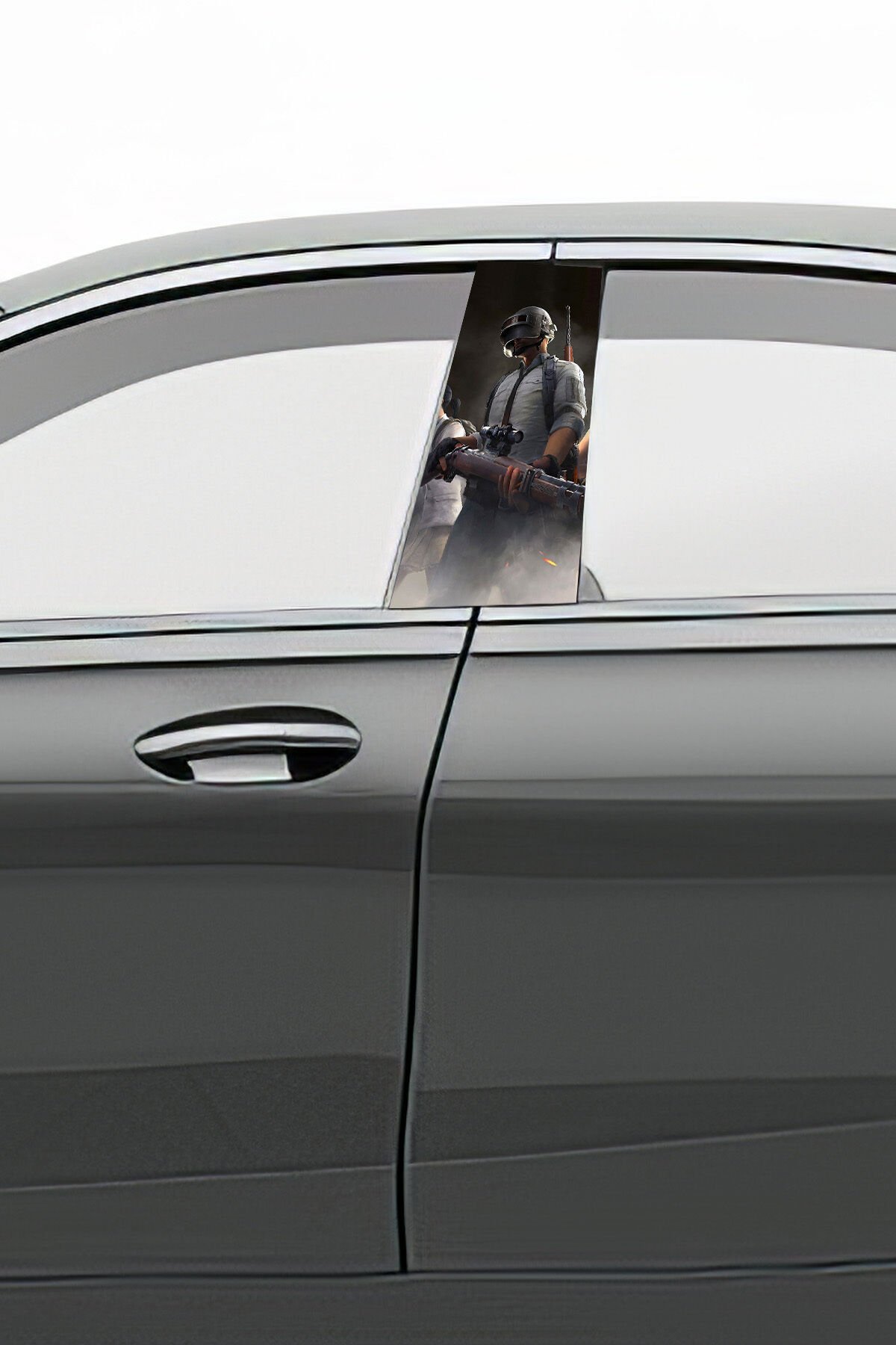 Araç Kapı Direk Kaplama Folyosu Desenli (Sağ Sol Takım) (2 Adet) - 22x50 Cm