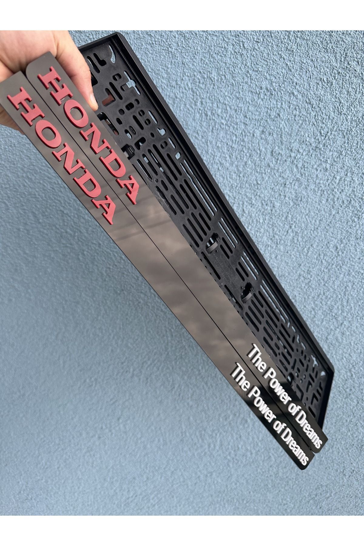 Honda The Power Of Dreams 3d Kabrtmalı Pleksi Araba Plakalığı 1 Takım